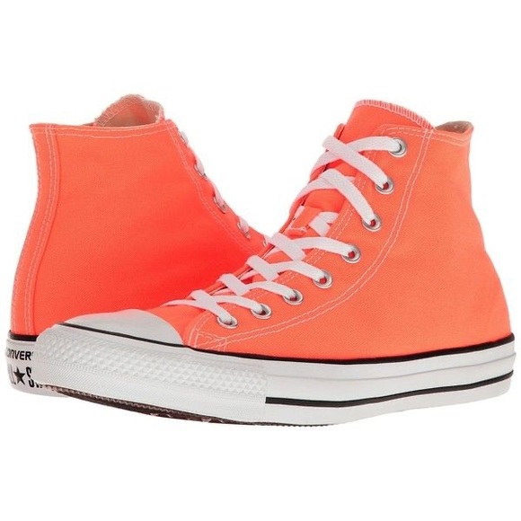 orange high top converse